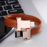 Simple Korean Hand Loop Fast Charging Data Cable Zinc Alloy