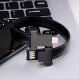 Simple Korean Hand Loop Fast Charging Data Cable Zinc Alloy