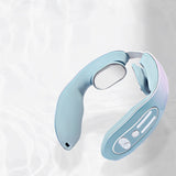 EMS Neck Acupoints Lymphvity Massager Device Intelligent Neck Massager With Heat Blue Hot Design