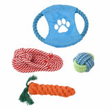 10x Dog Rope Toys Kit Tough Strong Chew Knot Ball Pet Puppy Bear Cotton Toy Bulk